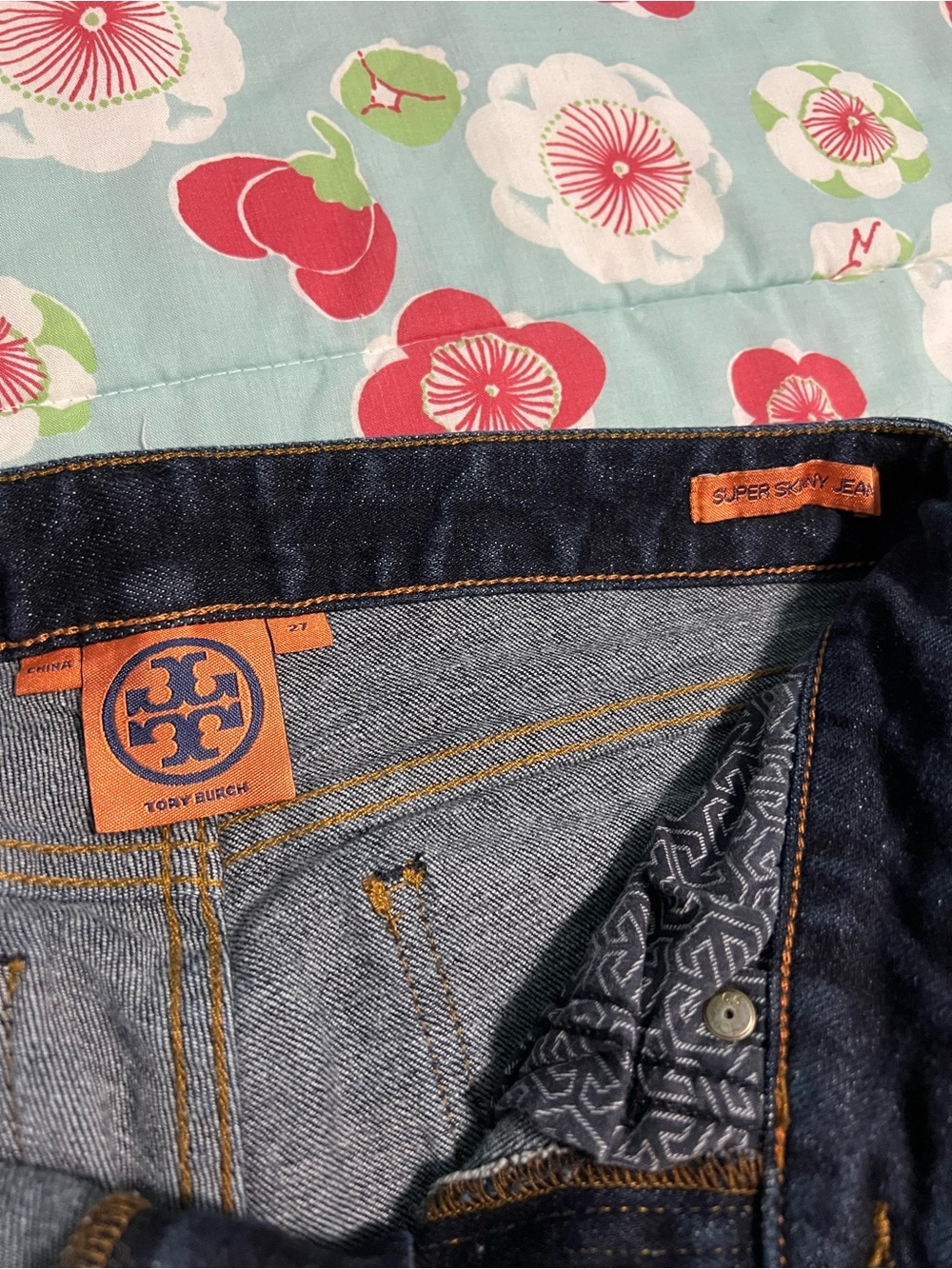 Tory Burch Dark Indigo Super Skinny jeans size 27 - Picture 3 of 6